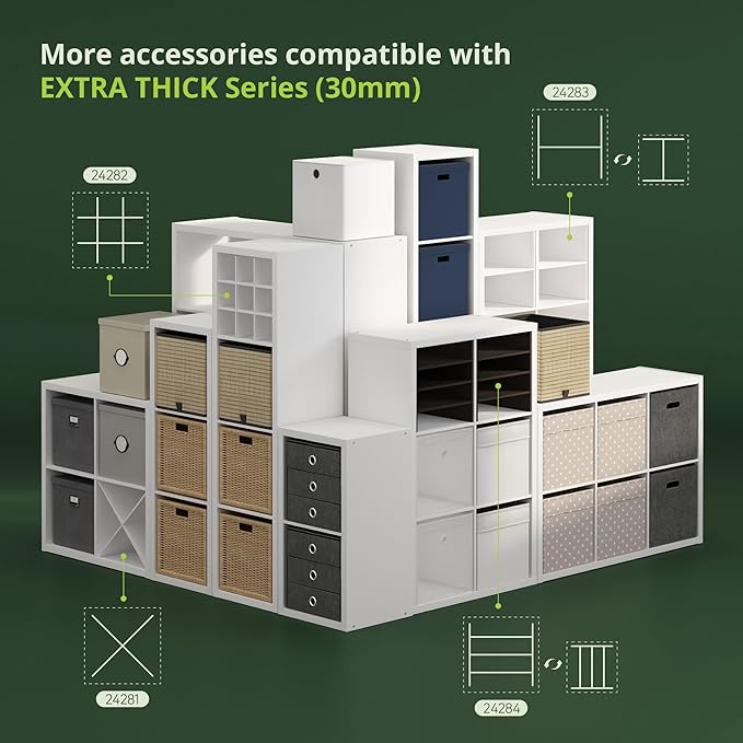 Furinno Cubicle Open Back Decorative Cube Storage Organizer - Image 4