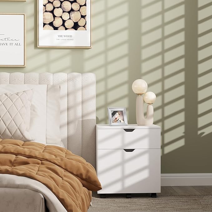 HollyHOME 2-Drawer Wood File Cabinet, Under Desk Cabinet - Image 9