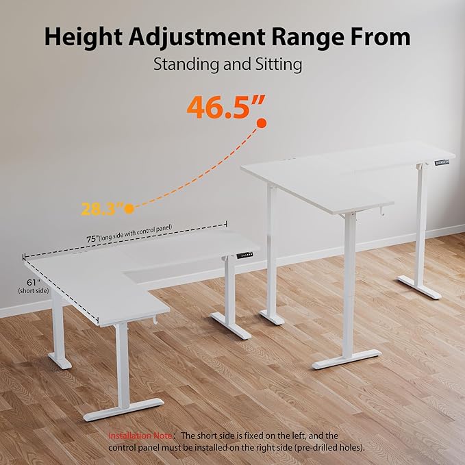 Agilestic L-Shaped Standing Desk Adjustable Height, Electric Corner Standing - Image 6