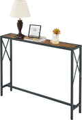 41.7" Console Table Behind Couch, Industrial Narrow Sofa Table by Gewudraw