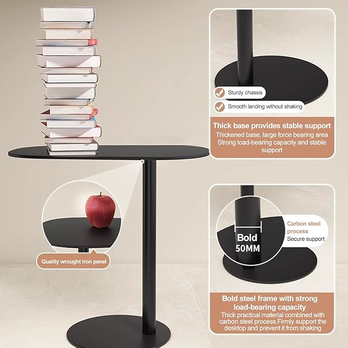 Modern Metal Side Tables Shaped End Table - Image 4