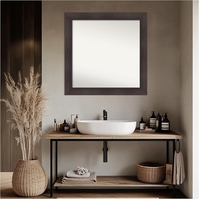 Amanti Art Brown Bathroom Mirror - Image 5