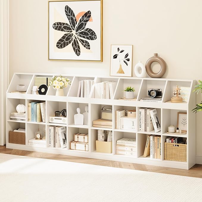 12-Cube Wooden Storage Bookcase - Image 8