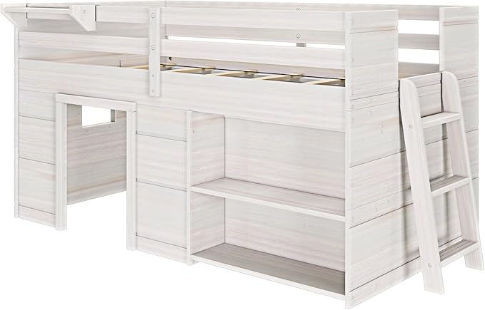 Max & Lily Modern Farmhouse Twin Low Loft Bed - Image 3