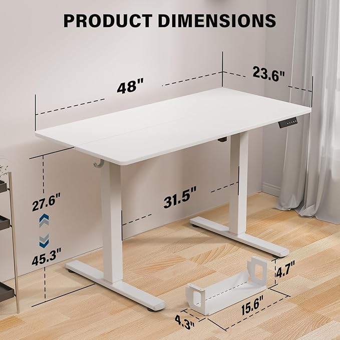 Kingant Electric Standing Desk Height Adjustable Stand Up Desks - Image 3
