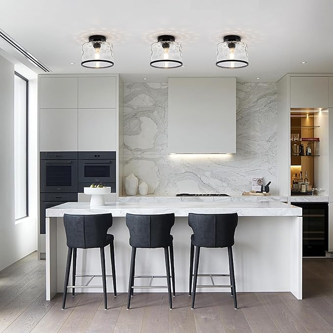 Glass Ceiling Light, Farmhouse Light Fixture - Image 4