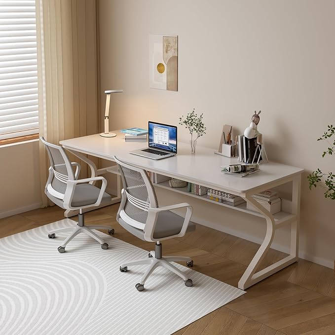 Extra Long Desk with Bookshelf - Image 7