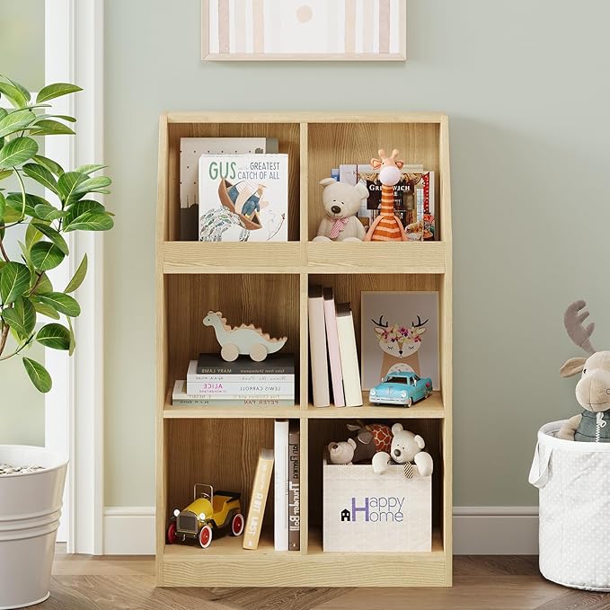 6-Cube Wooden Storage Bookcase - Image 7