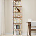 6 Tier Rotating Bookshelf, 360 ° Display Stackable Spinning Bookshelf Tower by ALLSTAND