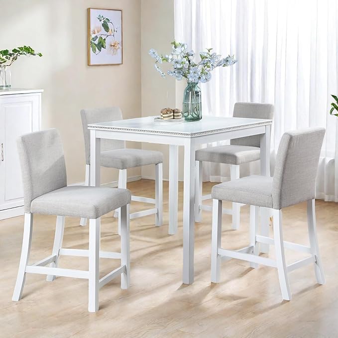 Dining Table Set for 4, 5-Piece Dining Room Table Set - Image 7