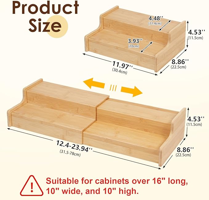 X-cosrack Expandable Liquor Bottle Display Shelf, Tabletop Wine Rack, - Image 2