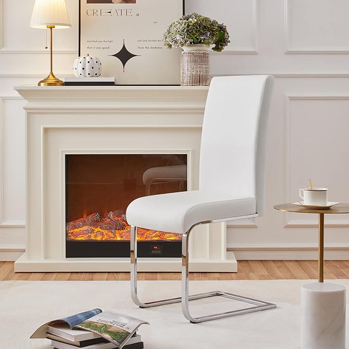 Yaheetech Dining Chairs Set of 2 Modern Faux Leather Upholstered Dining Room - Image 9