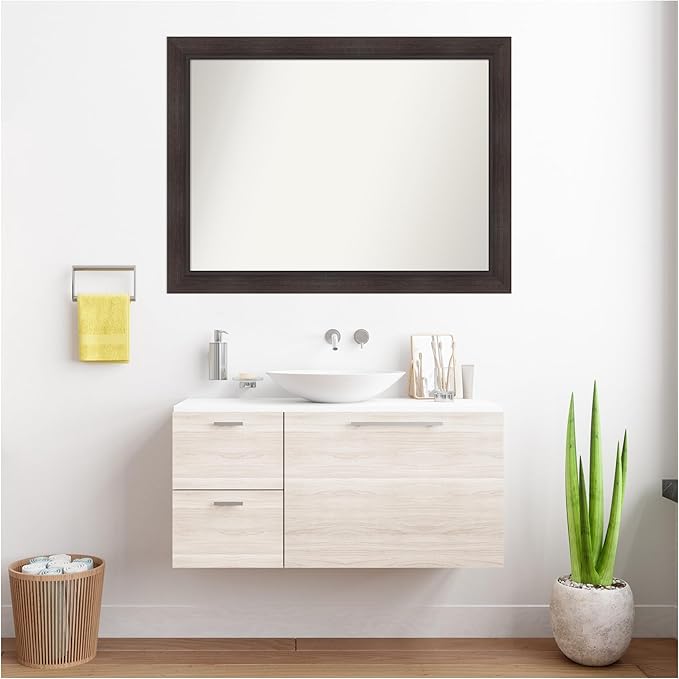 Amanti Art Brown Bathroom Mirror - Image 6