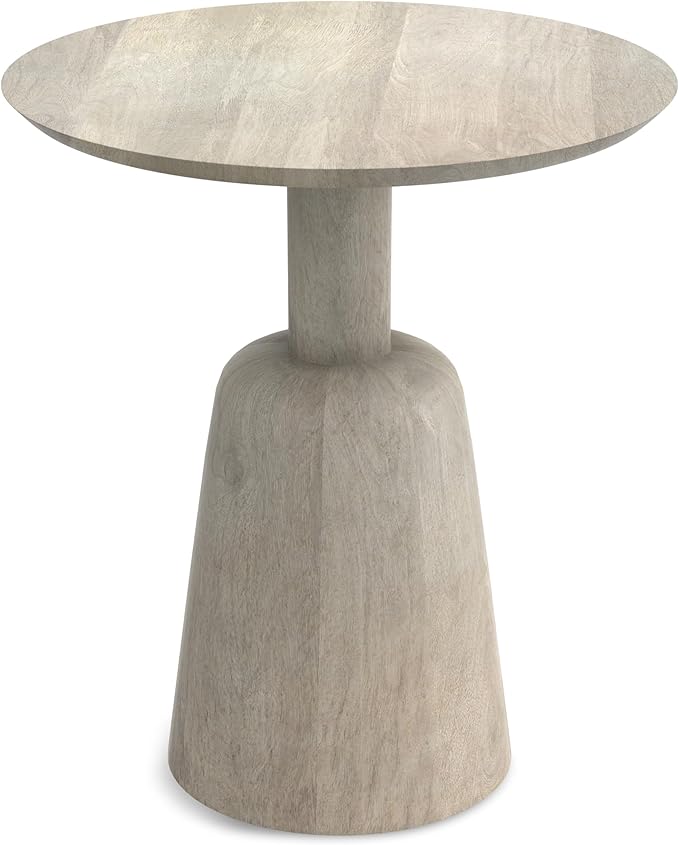 SIMPLIHOME Finchley Solid Mango Wood 18 inch Wide Round Contemporary Side Table - Image 6