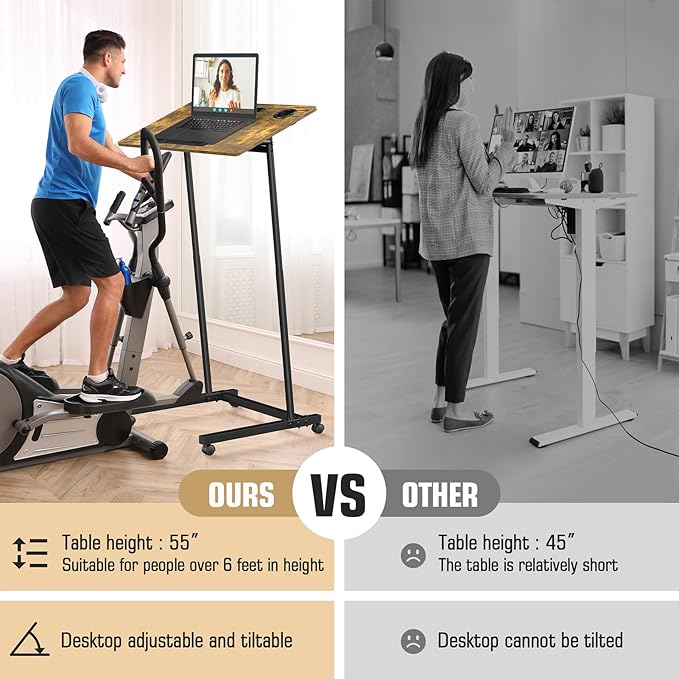 Treadmill Desk, Mobile Small Standing Desk - Image 4
