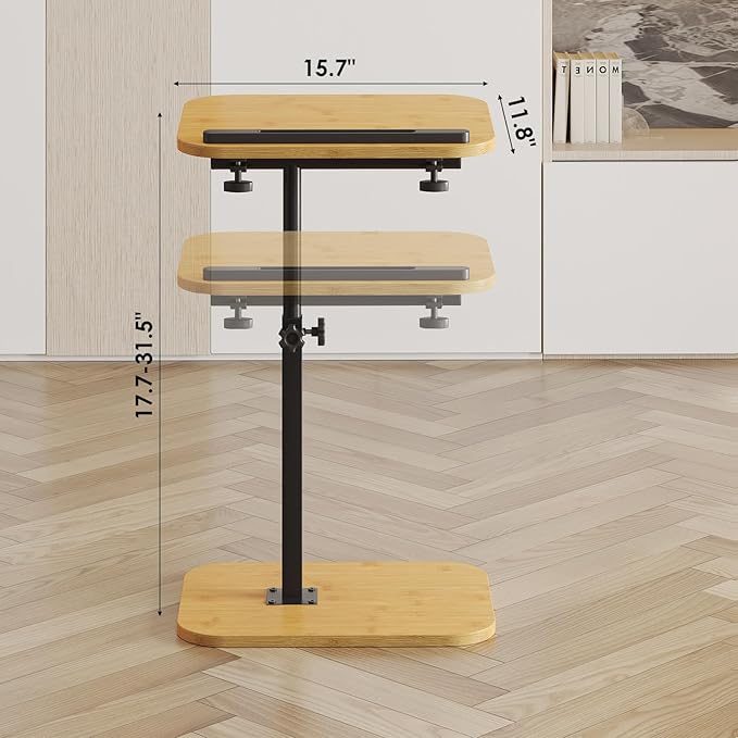 Sofa Couch Arm Table Tv Tray Small Bed Stand C Shaped Side End Tables - Image 2