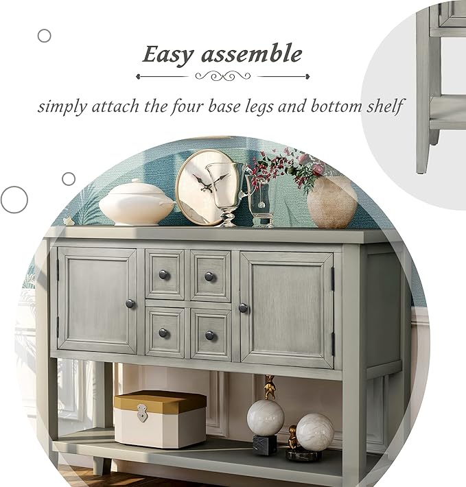 Merax Modern Wood Buffet Table - Image 8