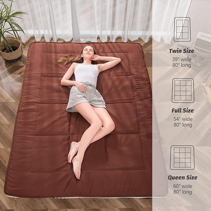 MAXYOYO Futon Mattress, Japanese Floor Mattress Queen Size, Quilted Bed - Image 4