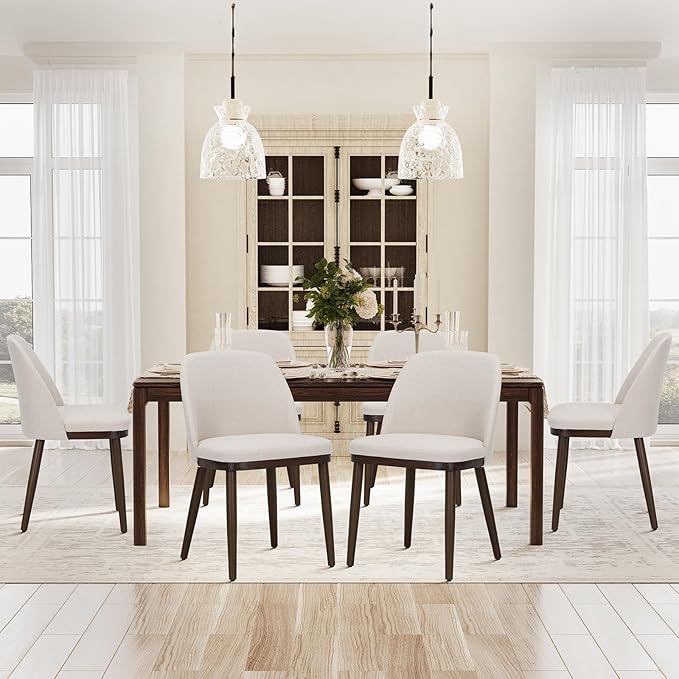 COLAMY Upholstered Dining Chairs Set of 6, Modern Kitchen Chairs - Image 2