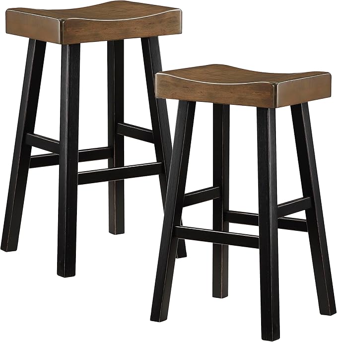 Lexicon Saddle Bar Stools Set of 2 Barstools - Image 2