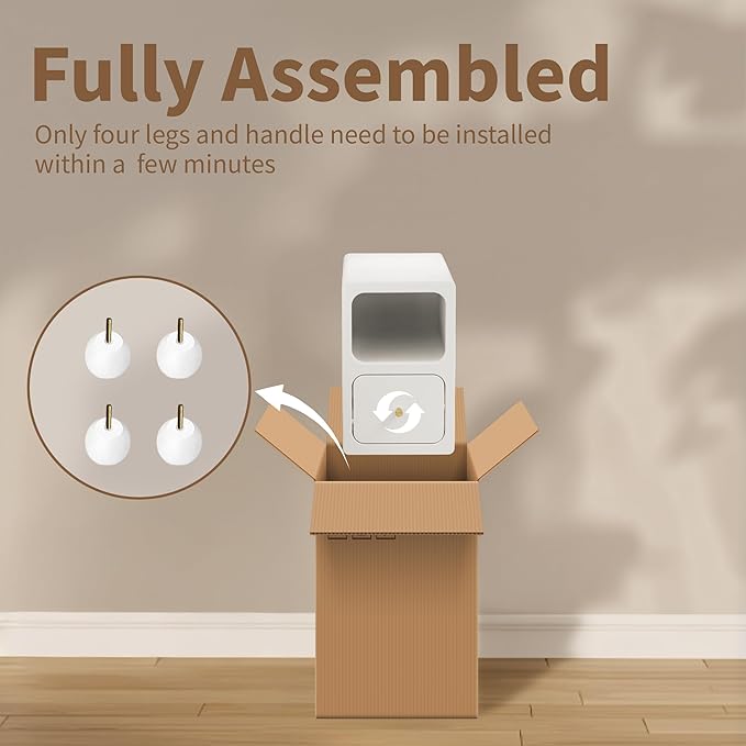 Solid Wood Night Stand, Narrow Nightstand - Image 7