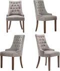 COLAMY Wingback Upholstered Dining Chairs Set of 4, Fabric Side Dining Room by COLAMYINC