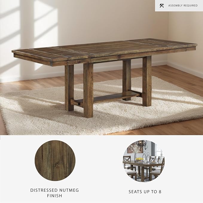 Signature Design by Ashley Moriville Farmhouse 36” x 30” Dining Extension Table - Image 4