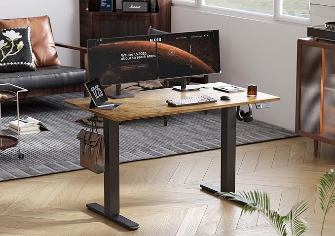 Seang Electric Standing Desk Adjustable Height, 40 x 24 Inch Sit Stand Desk - Image 2