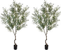 Artificial Tree Faux Olive Tree 8ft Tall Fake Olive Plant in Pot Fake Silk Tree by AfanD