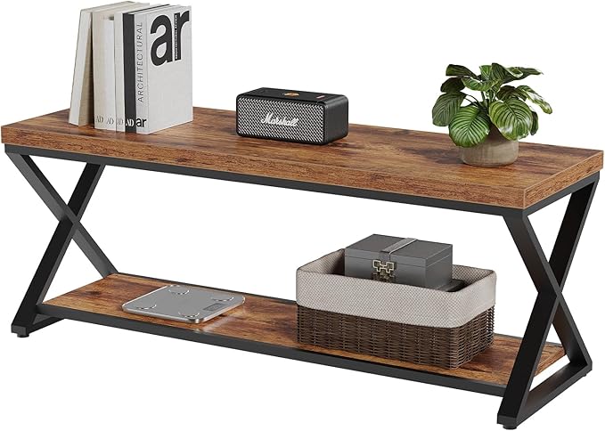 IBF Farmhouse Wood Bench, Industrial Storage Entryway Indoor Bench - Image 9