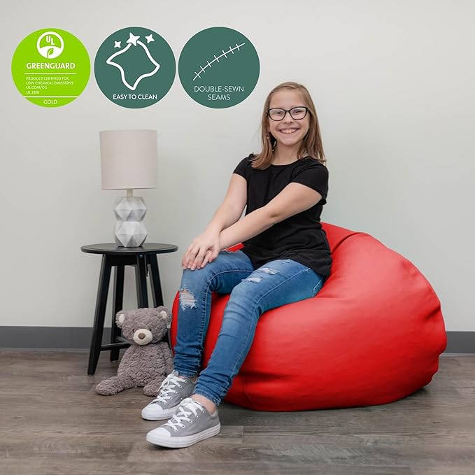 Children's Factory-CF610-007 35" Kids Bean Bag Chairs, Flexible Seating - Image 3