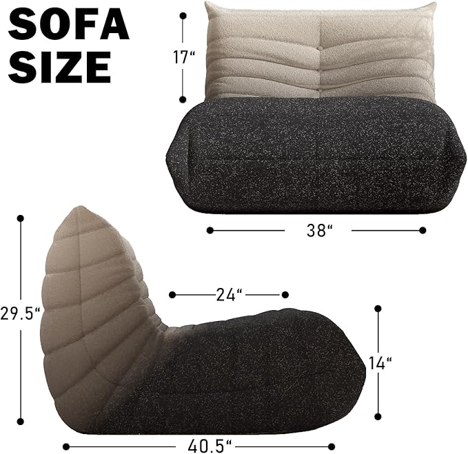 Bean Bag Chair, Fireside Chair Bean Bag Sofa Large Bean Bag Chair - Image 2