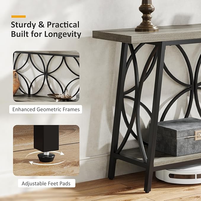 70.9-Inch Sofa Table, 2-Tier Narrow Console Table - Image 7