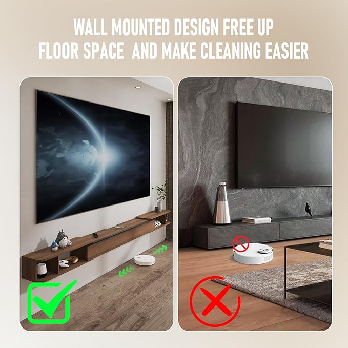 Pmnianhua Retractable Length Floating TV Stand, Minimalist Floating TV Shelf - Image 5