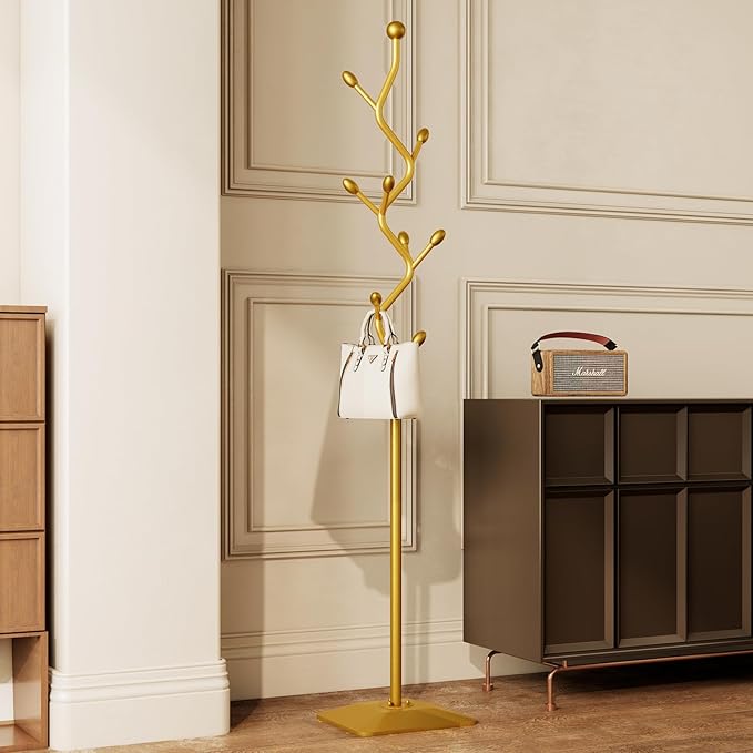 Tree-shaped coat rack stand, Metal coat tree - Image 7