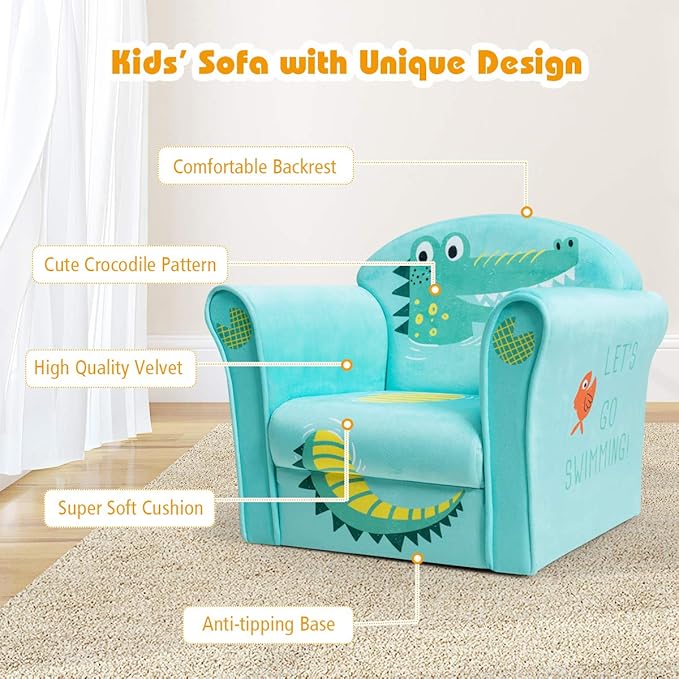Costzon Kids Couch, Children's Sofa Armrest Chair - Image 5