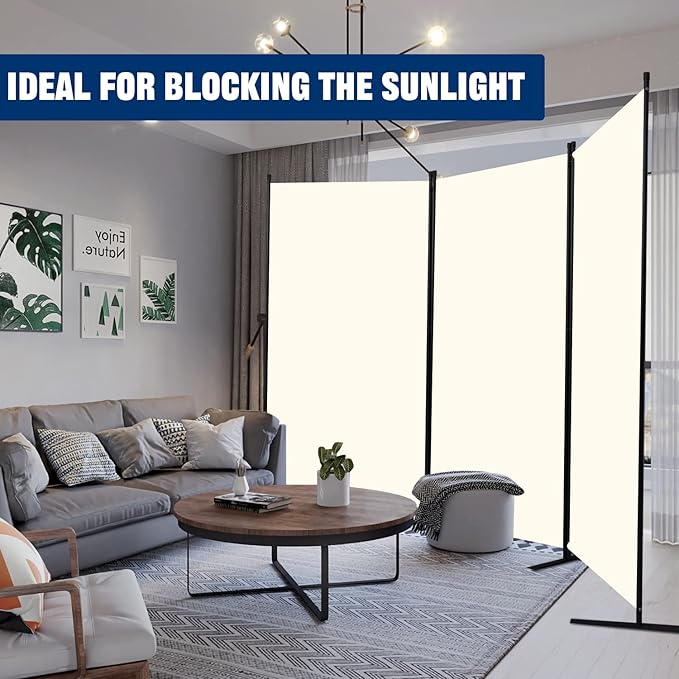 Room Divider 6FT Portable Room Dividers and Folding Privacy Screens, 3 Panel - Image 7