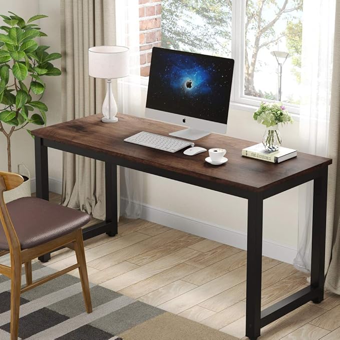 Tribesigns Computer Desk, 55 inch Large Office Desk Computer Table Study - Image 4