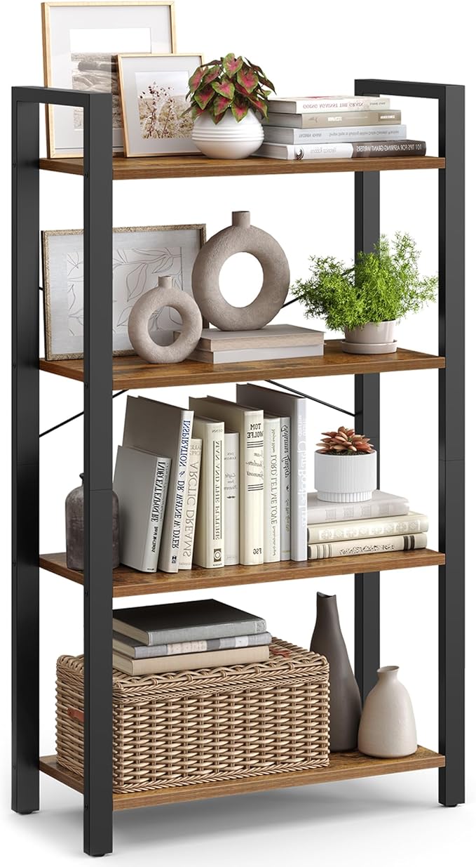 VASAGLE 4-Tier Bookshelf, Bookcase by VASAGLEbySONGMICSHOME