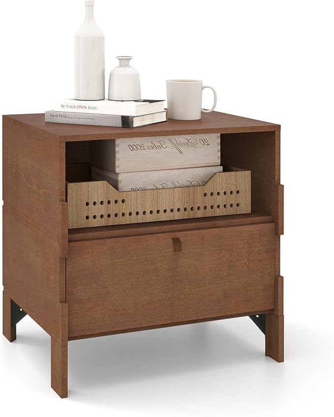 Sebastack Night Stand, Customizable 2 Drawers Bedside Table, End Table - Image 4