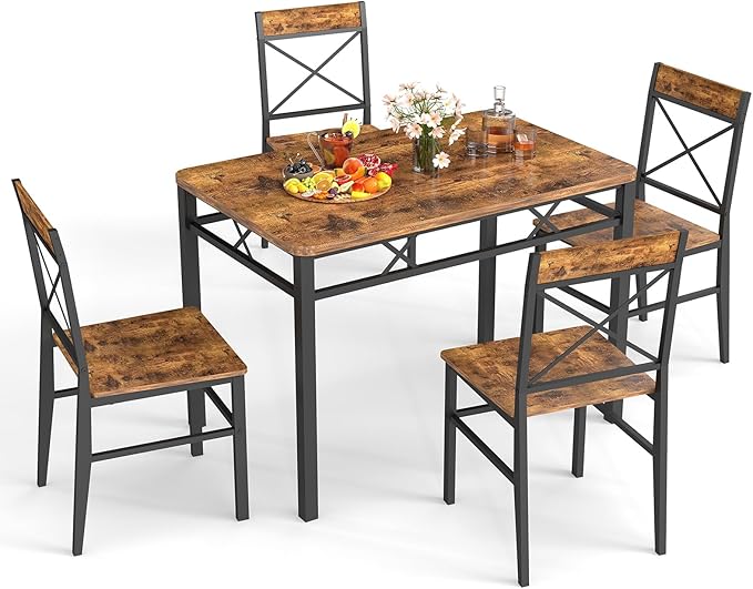 5-Piece Dining Table Set, Dining Table Set by Zevemomo