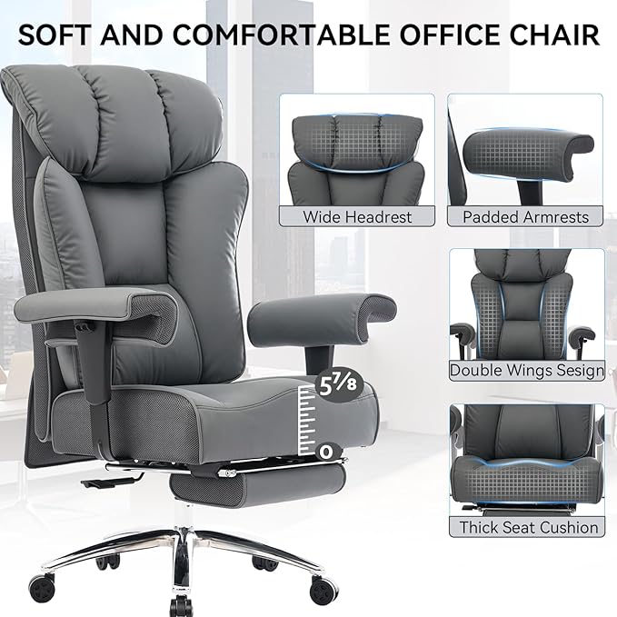 Efomao Big and Tall Office Chair 450LBS - Image 6