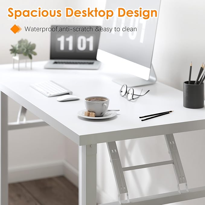 Need 39.4 inch Computer Desk for Small Space Small Folding Table Small Writing - Image 5