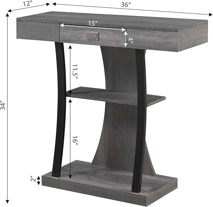 Convenience Concepts Newport Harri Console Table 36" - Image 3