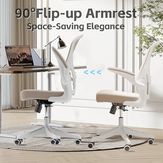 Ergonomic Office Chair with Adjustable Lumbar Support & Flip-Up Armrests - Image 8