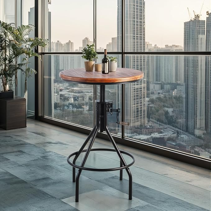 Diwhy Industrial Design Bar Table Height Adjustable - Image 2