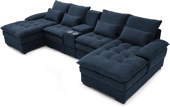 130" U-Shaped Sectional Sofa - Image 6