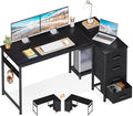 Casaottima L Shaped Desk with 4 Drawers, Reversible Kids Study Table with CPU by Casaottima