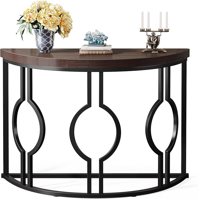 LITTLE TREE 43 Inch Half Moon Console Table by LITTLETREE