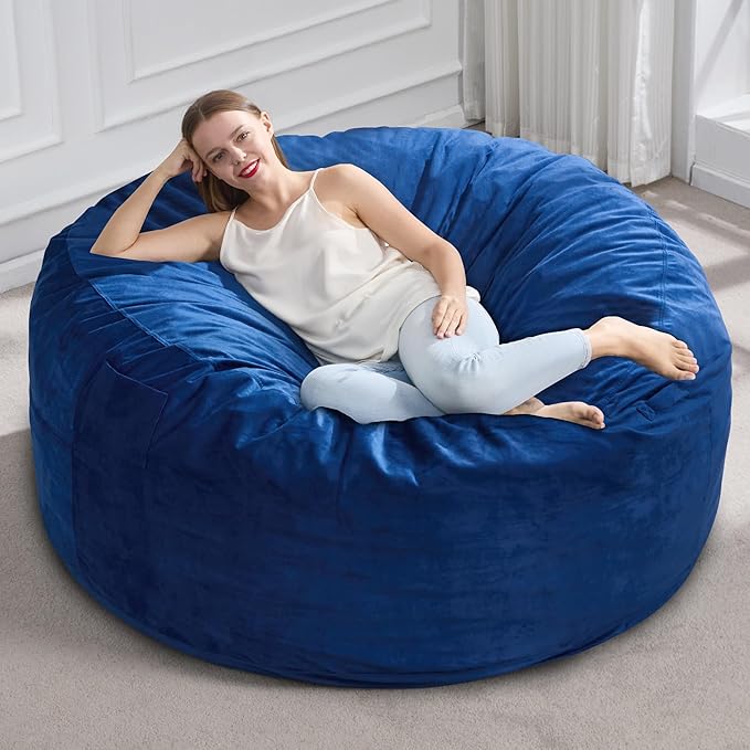 Hobestluk 5FT Bean Bag Chair Giant Bean Bag Chairs by YourHomeDeservesMore